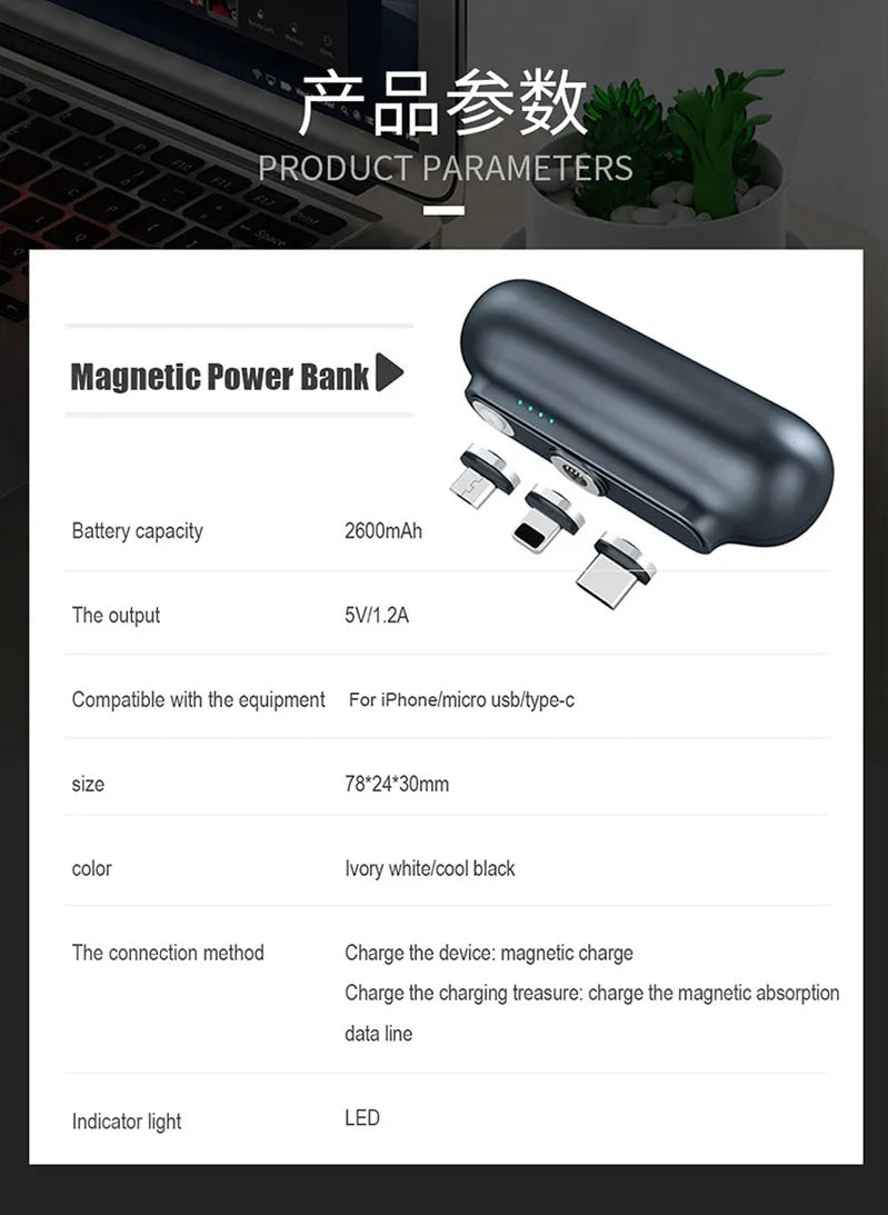 Magnetic Portable Mini Power Bank